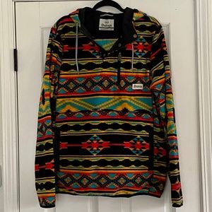 tribal print fleece jacket